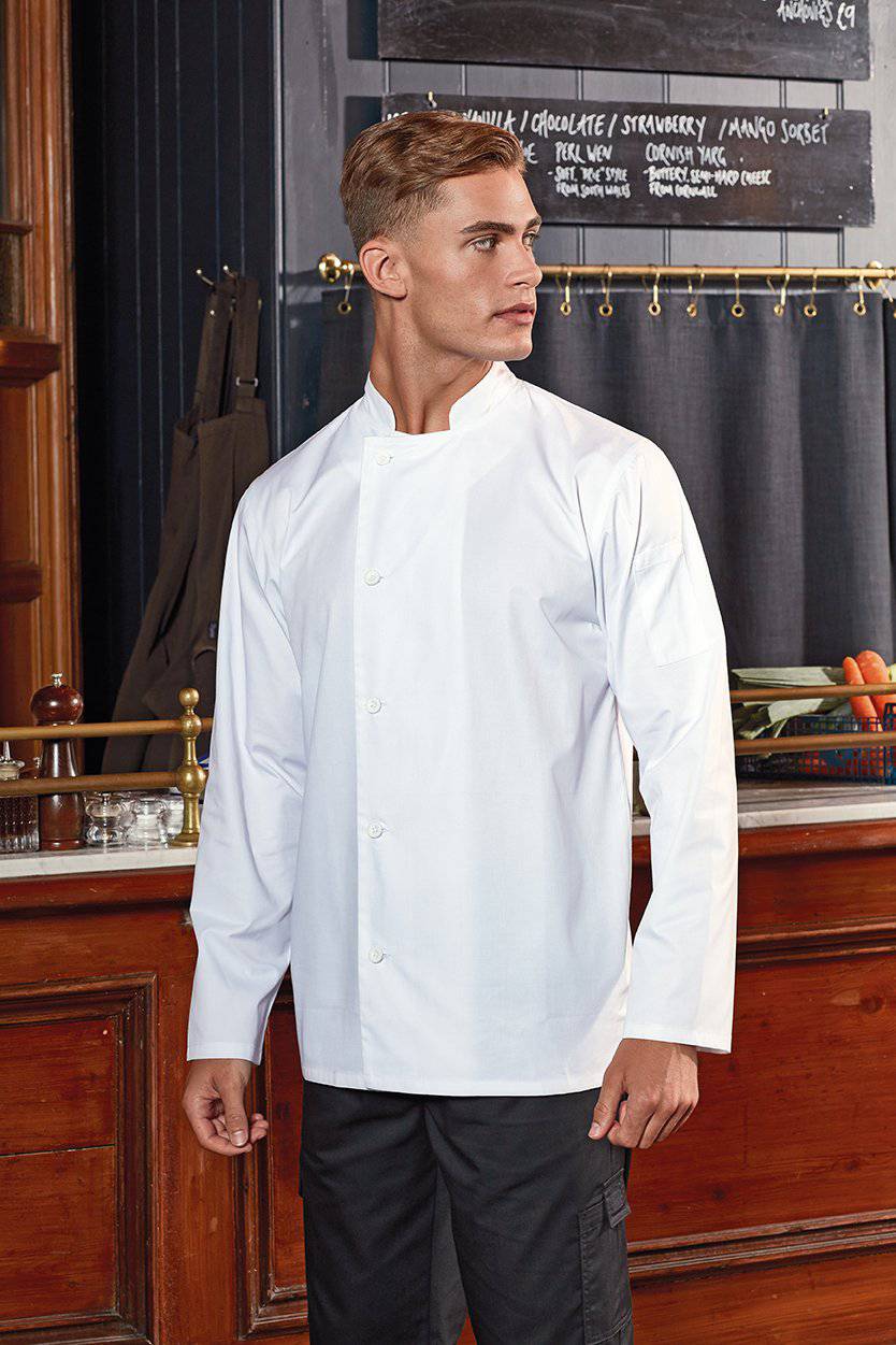 Epic Label Blousons Premier Workwear Pr901 Essential Long Sleeve Chefs Jacket