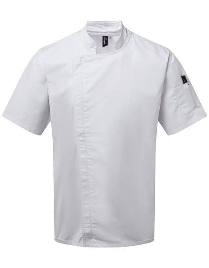 Epic Label Blousons Premier Workwear Pr906 Chefs Zip-Close Short Sleeve Jacket
