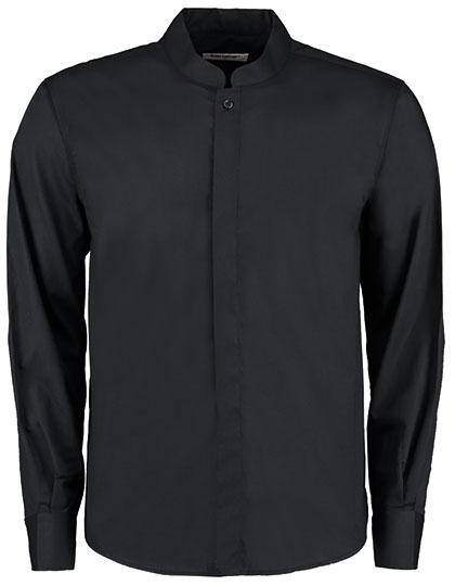 Epic Label Chemises Bargear Kk123 Pour Hommes Tailored Fit Bar Shirt Mandarin Collar Long Sleeve