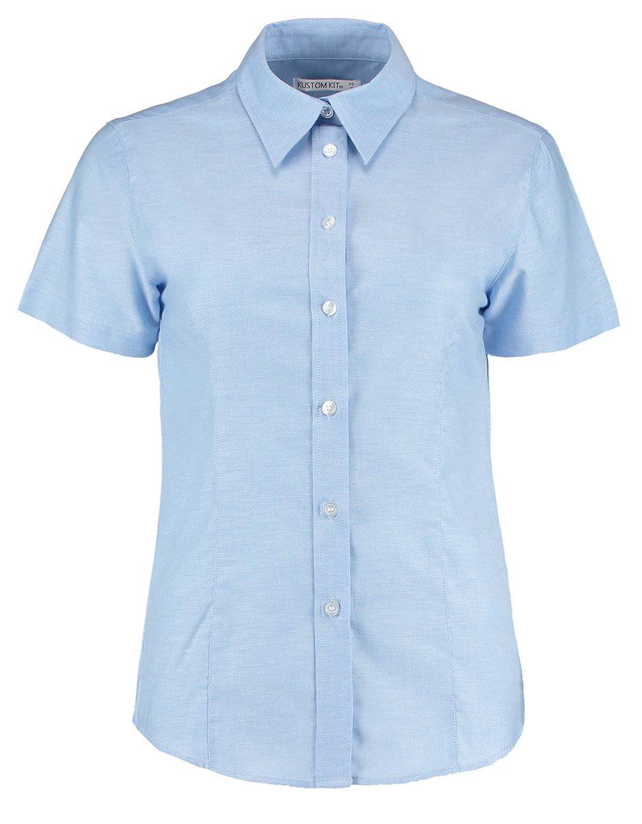 Epic Label Chemises Kustom Kit Kk360 Pour Femmes Tailored Fit Workwear Oxford Shirt Short Sleeve