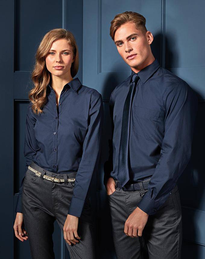 Epic Label Chemises Premier Workwear Pr200 Pour Homme´S Poplin Long Sleeve Shirt