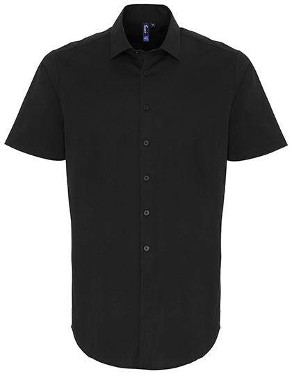 Epic Label Chemises Premier Workwear Pr246 Pour Hommes Stretch Fit Poplin Short Sleeve Cotton Shirt