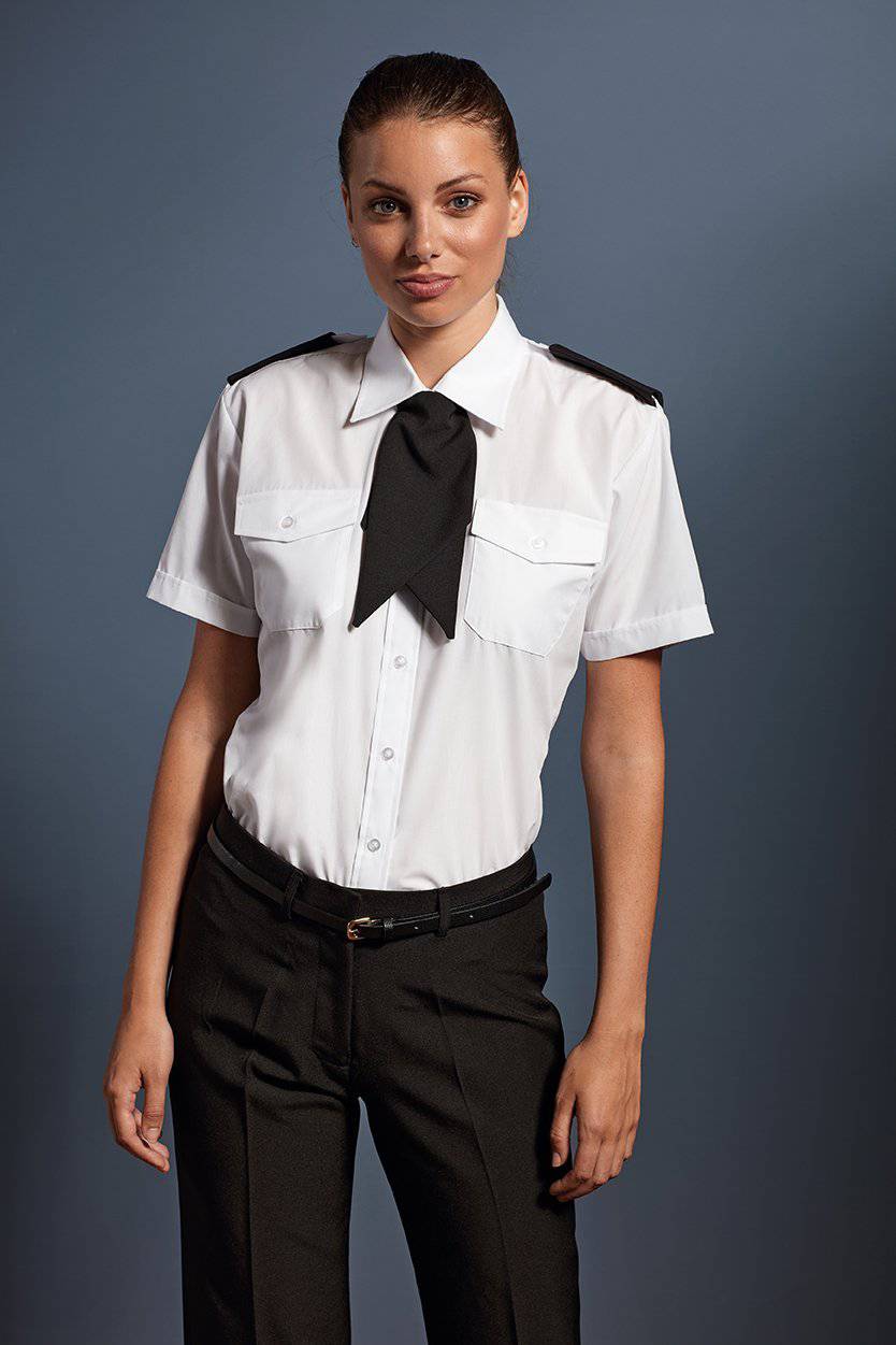 Epic Label Chemises Premier Workwear Pr312 Ladies` Short Sleeve Pilot Shirt