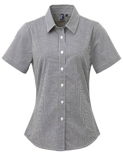 Epic Label Chemises Premier Workwear Pr321 Ladies` Microcheck (Gingham) Short Sleeve Cotton Shirt