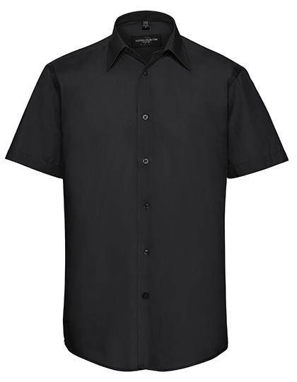 Epic Label Chemises Russell Collection R-925M-0 Short Sleeve Tailored Polycotton Poplin Shirt Pour Homme