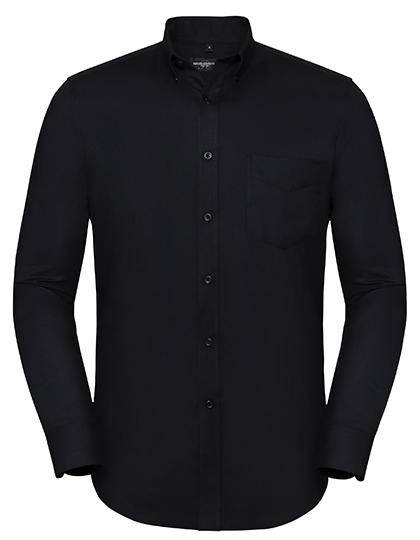 Epic Label Chemises Russell Collection R-928M-0 Long Sleeve Tailored Button-Down Oxford Shirt Pour Homme