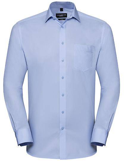 Epic Label Chemises Russell Collection R-972M-0 Long Sleeve Tailored Coolmax Shirt Pour Homme