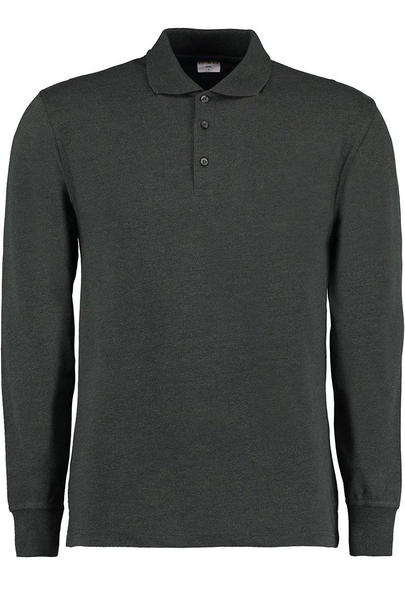 Epic Label Polos Kustom Kit Kk430 Pour Hommes Classic Fit Piqué Polo Shirt Long Sleeve