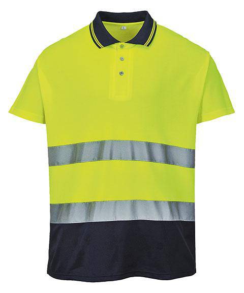 Epic Label Polos Portwest Polo Confort En Coton Bicolore Haute Visibilité (S174)
