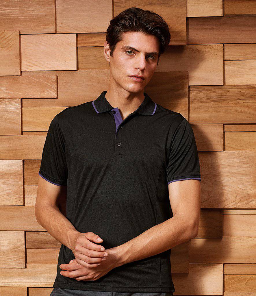 Epic Label Polos Premier Workwear Pr618 Men`s Contrast Coolchecker Polo