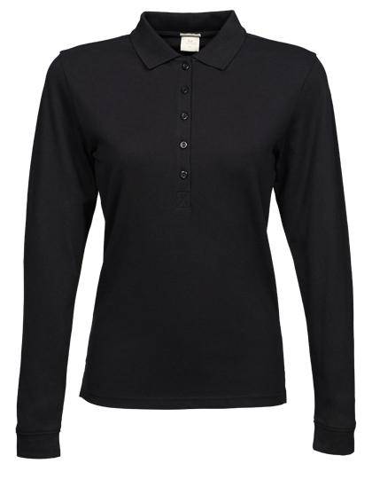 Epic Label Polos Tee Jays 146 Pour Femmes Luxury Stretch Long Sleeve Polo