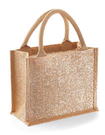 Epic Label Sacs Westford Mill WM431 Mini-Sac Cadeau En Jute Scintillante 26x22x14cm