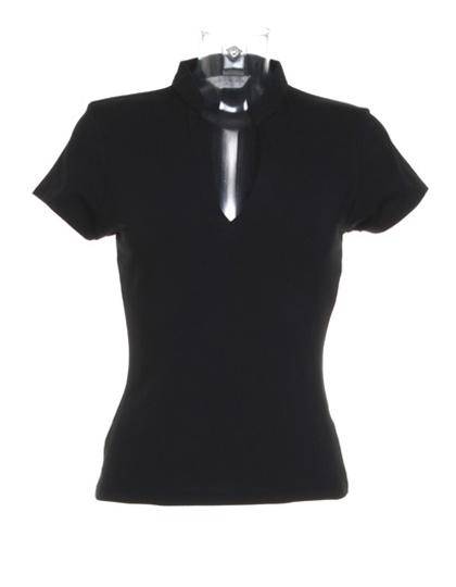 Epic Label T-shirts Kustom Kit Kk770 Regular Fit Corporate Top V Neck Mandarin Collar