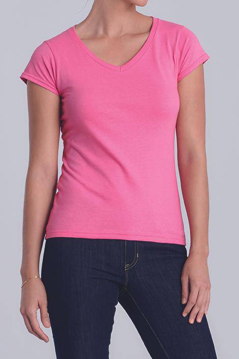Epic Label T-shirts Lot de 5 Gildan 64V00L Softstyle Ladies` V-Neck T-Shirt Pour Femme