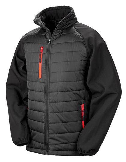 Epic Label Blousons Result R237X Black Compass Padded Soft Shell Jacket
