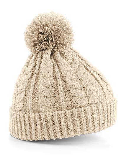 Epic Label Bonnets Beechfield B454 Bonnet Snowstar® En Maille Torsadée