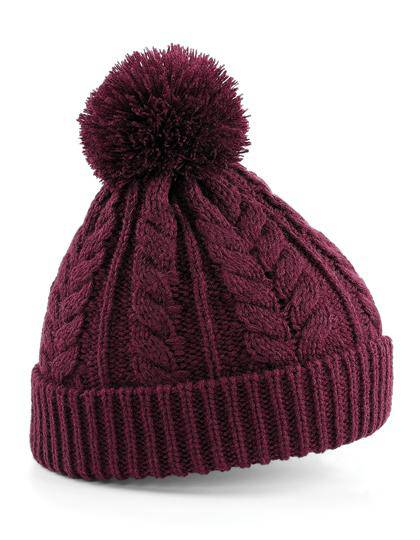 Epic Label Bonnets Beechfield B454 Bonnet Snowstar® En Maille Torsadée