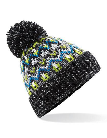 Epic Label Bonnets Beechfield B458 Bonnet Blizzard À Pompon