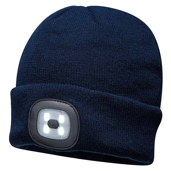 Epic Label Bonnets Portwest Beanie Led Phare Rechargeable Usb (B029)