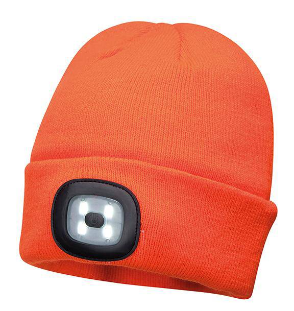 Epic Label Bonnets Portwest Beanie Led Phare Rechargeable Usb (B029)