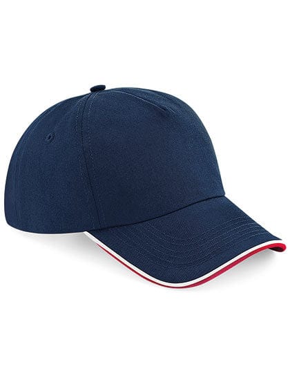 Epic Label Casquettes Beechfield Cb25C Casquette Authentic 5 Panel - Visière Passepoilée