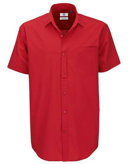 Epic Label Chemises B&C Smp42 Poplin Shirt Heritage Short Sleeve / Pour Homme