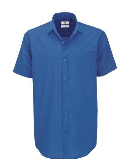 Epic Label Chemises B&C Smp42 Poplin Shirt Heritage Short Sleeve / Pour Homme