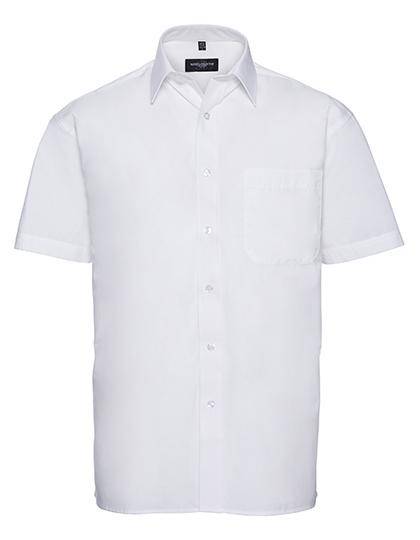 Epic Label Chemises Russell Collection R-937M-0 Chemise en Popeline Coton Classique Manches Courtes Homme