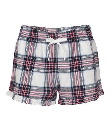 Epic Label Pantalons Sf Short En Tartan À Volants Pour Femme