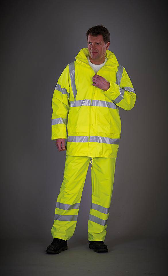 Epic Label Pantalons Yoko Hvs451 Hi-Vis Soft Flex Breathable Rain Trousers