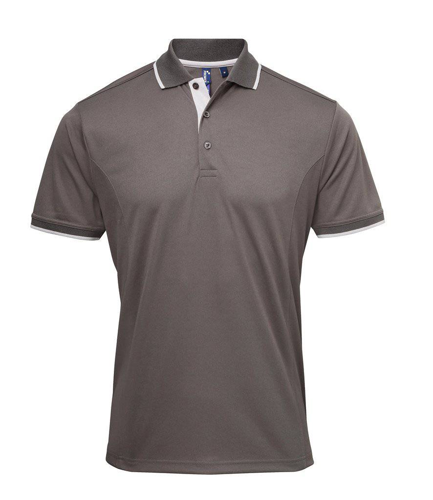 Epic Label Polos Premier Workwear Pr618 Men`s Contrast Coolchecker Polo
