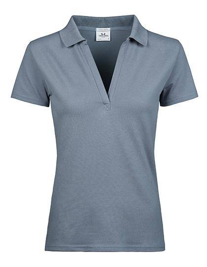 Epic Label Polos Tee Jays 1409 Pour Femmes Luxury Stretch V-Neck Polo-1