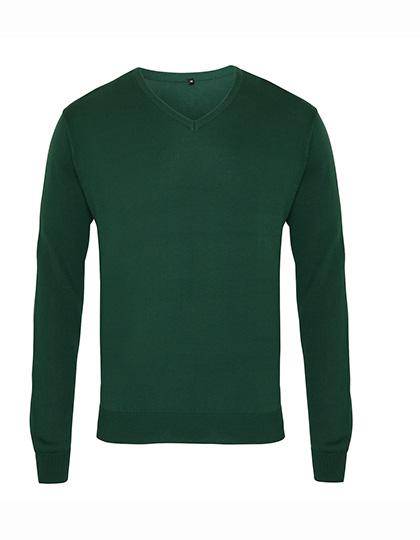 Epic Label Pull-over Premier Workwear Pr694 Pour Hommes V-Neck Knitted Sweater