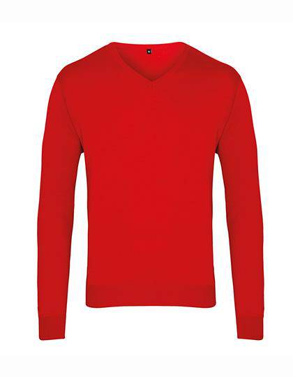Epic Label Pull-over Premier Workwear Pr694 Pour Hommes V-Neck Knitted Sweater