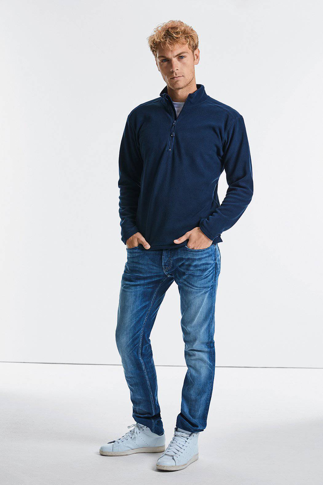 Epic Label Pull-over Russell R-881M-0 Veste Micro Polaire Quart de Zip Homme