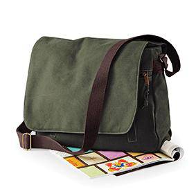 Epic Label Sacs Quadra QD610 Sac Courrier Vintage En Toile