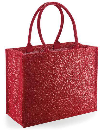 Epic Label Sacs Westford Mill WM437 Sac Shopping En Jute Scintillante 42x33x19cm - Pack de 10 Déstockage