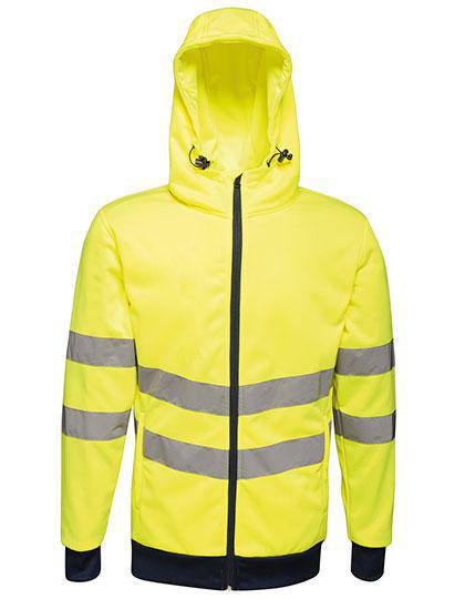 Epic Label Sweat-shirts Regatta High Visibility Tra471 Hi-Vis Pro Fz Extol Stretch Hoodie Jacket