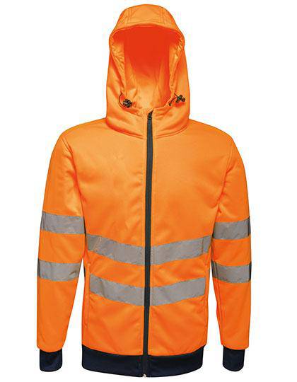 Epic Label Sweat-shirts Regatta High Visibility Tra471 Hi-Vis Pro Fz Extol Stretch Hoodie Jacket