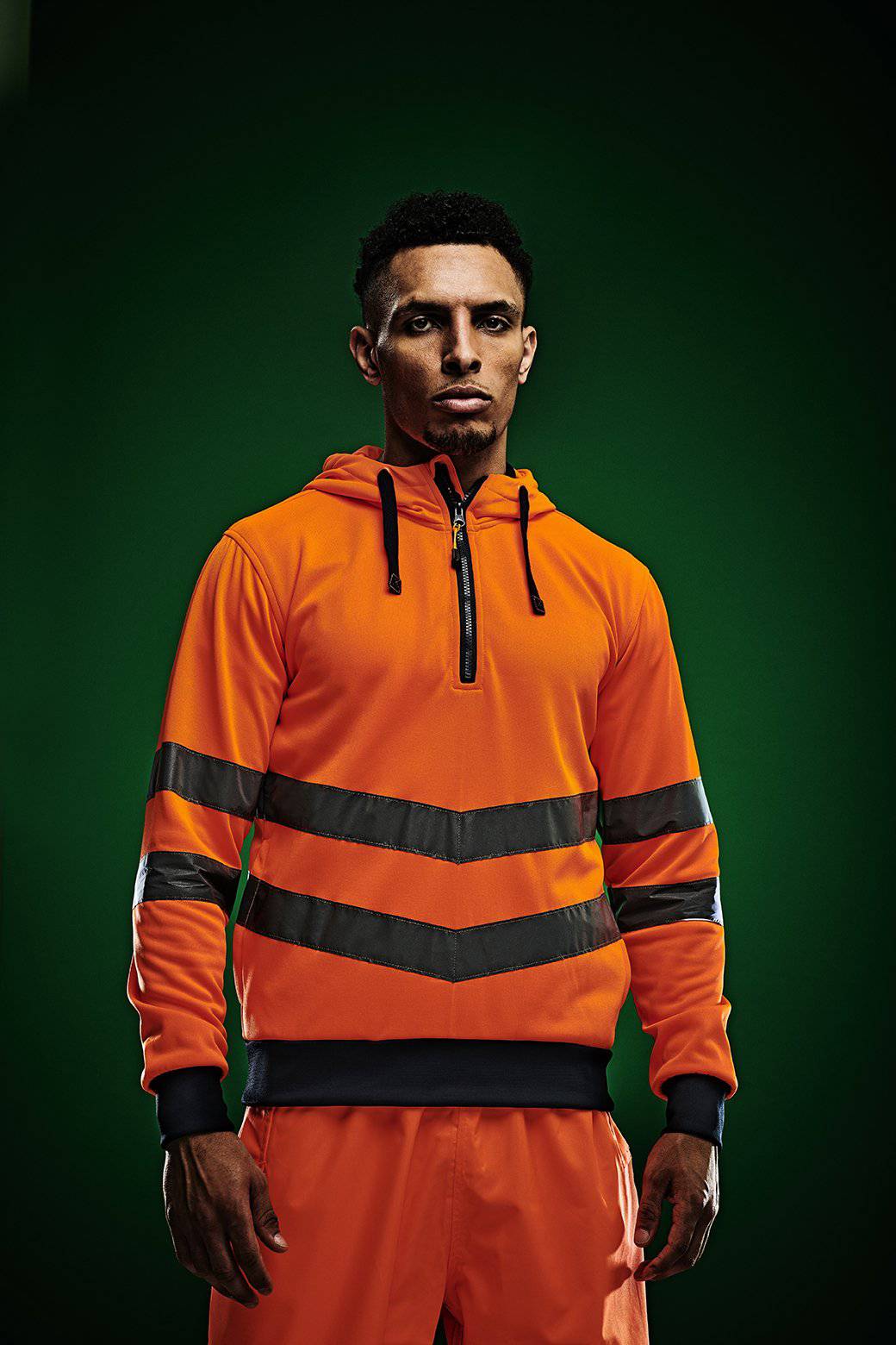 Epic Label Sweat-shirts Regatta High Visibility Tra472 Hi-Vis Pro Overhead Extol Stretch Hoodie