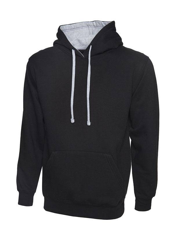 Epic Label Sweat-shirts Uneek Clothing UC507 Contrast Hooded Sweatshirt Mixte