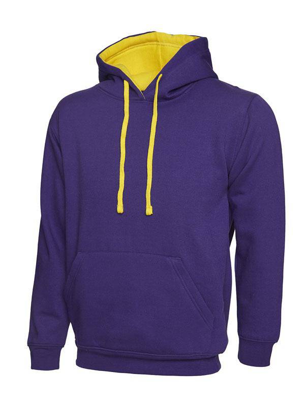 Epic Label Sweat-shirts Uneek Clothing UC507 Contrast Hooded Sweatshirt Mixte