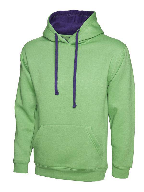 Epic Label Sweat-shirts Uneek Clothing UC507 Contrast Hooded Sweatshirt Mixte