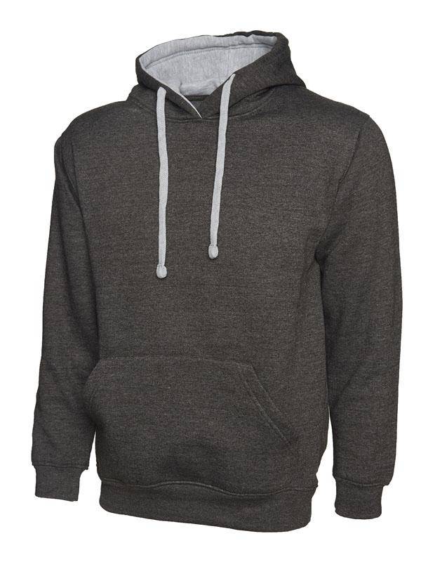 Epic Label Sweat-shirts Uneek Clothing UC507 Contrast Hooded Sweatshirt Mixte
