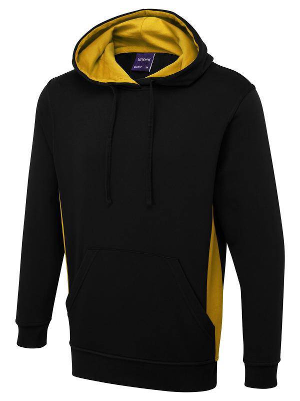 Epic Label Sweat-shirts Uneek Clothing UC517 Two Tone Hooded Sweatshirt Mixte