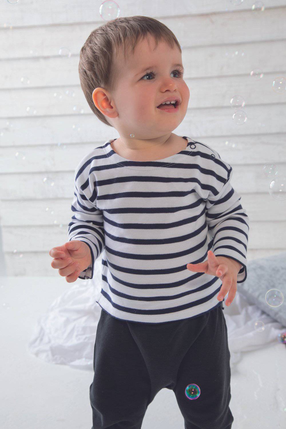 Epic Label T-shirts Bébé Breton Top Babybugz BZ52