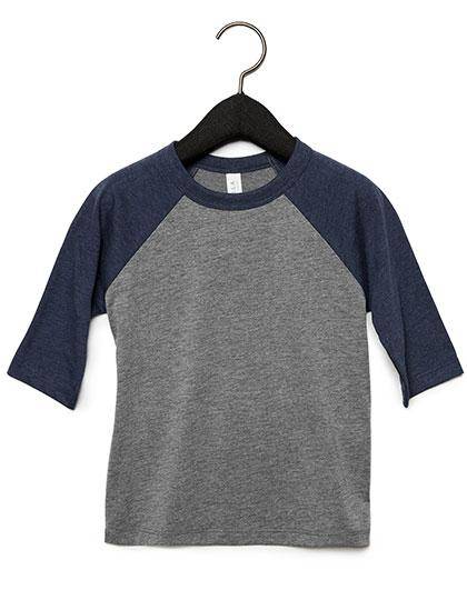 Epic Label T-shirts Lot de 3 T shirts Vierge Canvas 3200Y Youth 3/4 Sleeve Baseball Tee