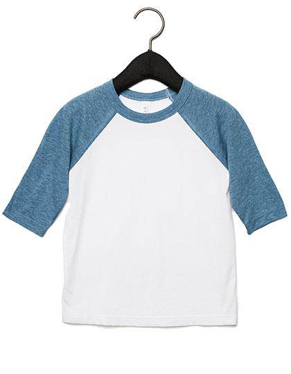 Epic Label T-shirts Lot de 5 T shirts Vierge Canvas 3200T Toddler 3/4 Sleeve Baseball Tee