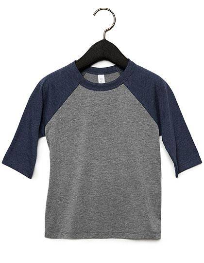 Epic Label T-shirts Lot de 5 T shirts Vierge Canvas 3200T Toddler 3/4 Sleeve Baseball Tee