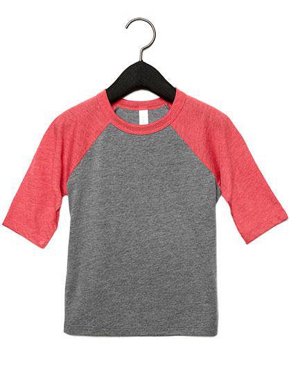 Epic Label T-shirts Lot de 5 T shirts Vierge Canvas 3200T Toddler 3/4 Sleeve Baseball Tee